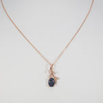 14K rose gold black opal pendant