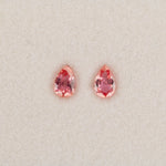 0.51 carat natural padparadscha sapphire, pear 6x4mm pink-orange loose gemstone