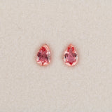 0.51 carat natural padparadscha sapphire, pear 6x4mm pink-orange loose gemstone