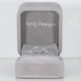 14K white gold lab grown diamond band