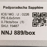 0.78 carat natural padparadscha sapphire pear 6.6x5mm loose gemstone – view 2
