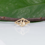 solid 14K yellow gold plain estate band