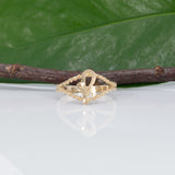 solid 14K yellow gold plain estate band
