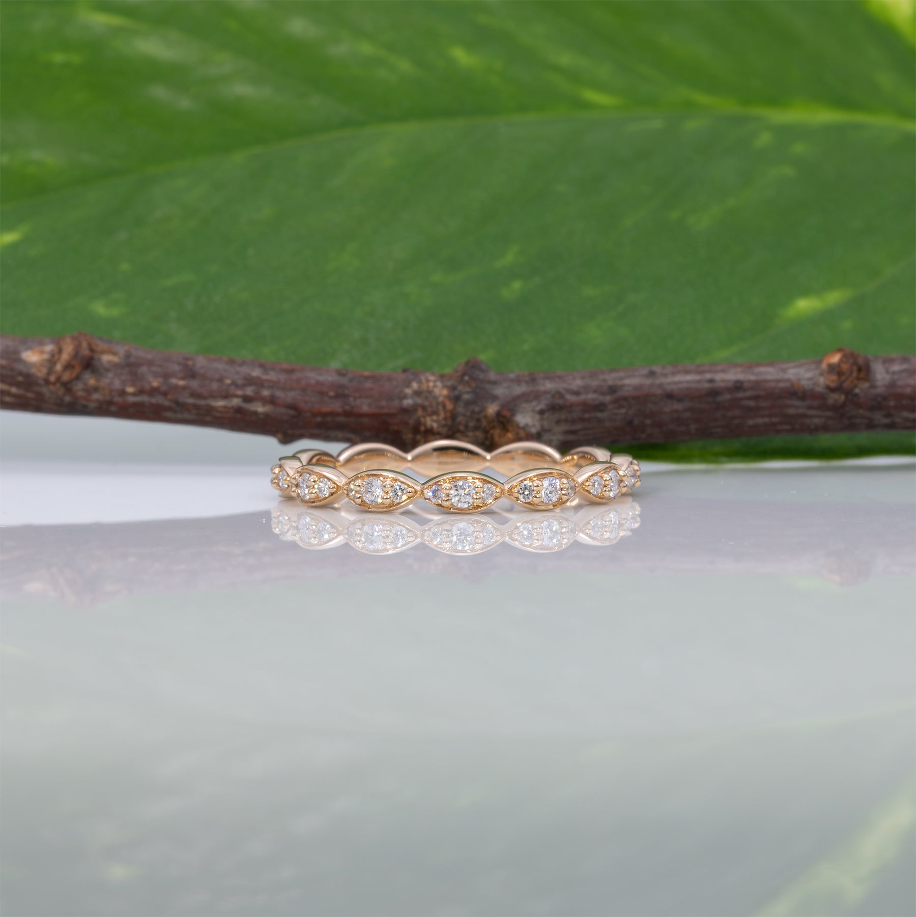 14K yellow gold diamond eternity band