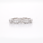 14K white gold diamond eternity band