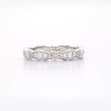 14K white gold diamond eternity band