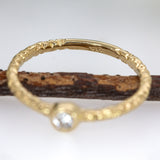 Nivi 14K Yellow Gold Lab Diamond Ring | Round Shape 3mm