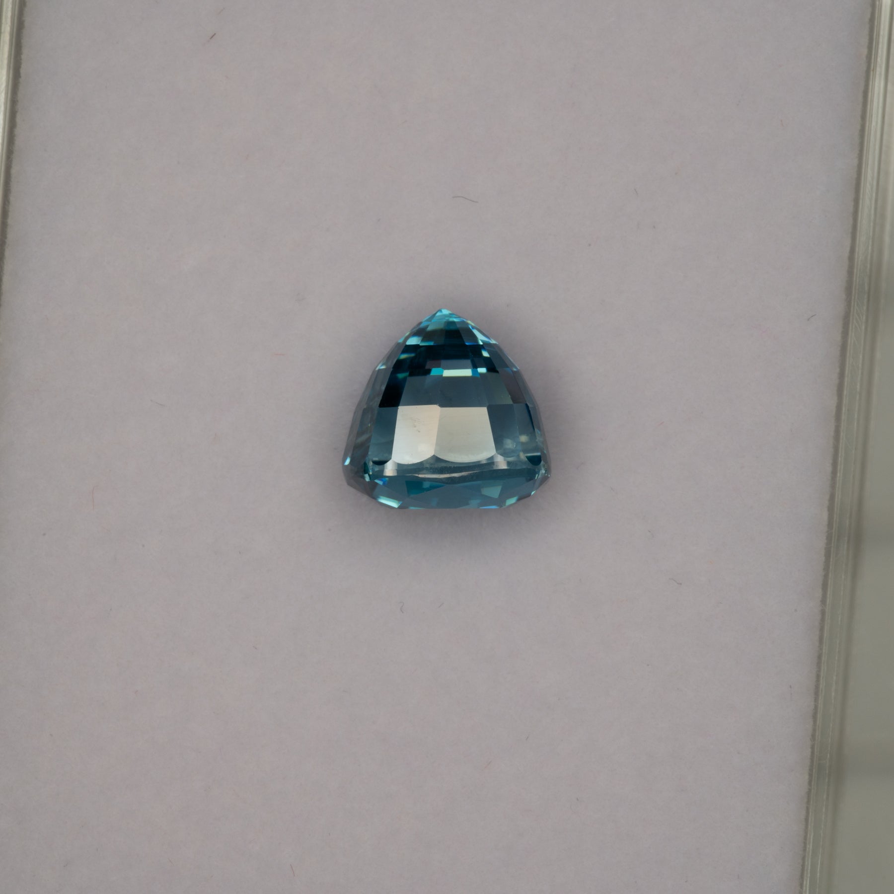 natural cambodian blue zircon cushion loose gemstone