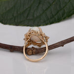 14K yellow gold ethiopian opal ring