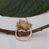 14K yellow gold ethiopian opal ring