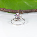 14K white gold bi-color tourmaline ring