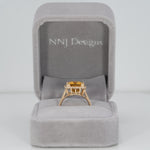 14K yellow gold citrine ring