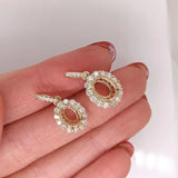 Gorgeous Oval Pendant Semi Mount w Diamond Accents