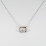 14K white gold lab grown diamond necklace