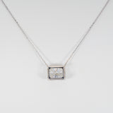 14K white gold lab grown diamond necklace