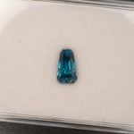 natural cambodian blue zircon Tapered Baguette loose gemstone