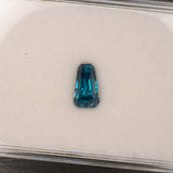 natural cambodian blue zircon Tapered Baguette loose gemstone