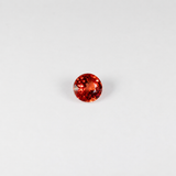 0.69 carat natural orange sapphire, round 5mm Ceylon loose gemstone