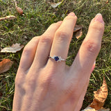 olivia 14k white gold ceylon sapphire diamond ring