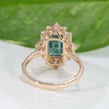 14K yellow gold cambodian blue zircon ring