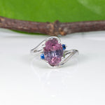 14K white gold bi-color tourmaline ring