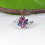 14K white gold bi-color tourmaline ring