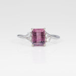 14K white gold bi-color tourmaline ring