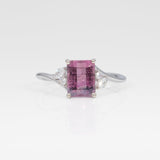 14K white gold bi-color tourmaline ring