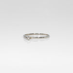 10K white gold single diamond estate ring