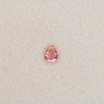 0.31 carat natural padparadscha sapphire, pear 4.9x3.9mm pink-orange loose gemstone