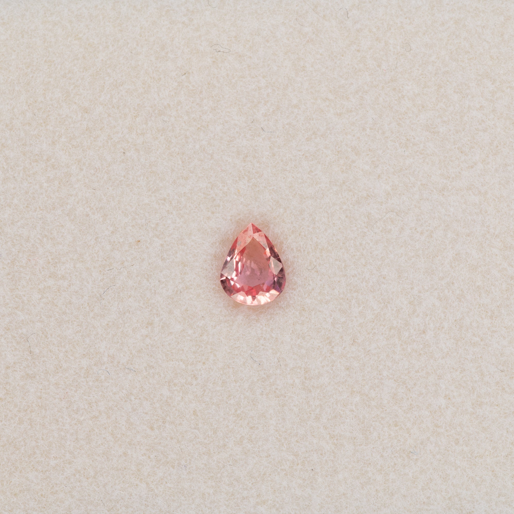 0.31 carat natural padparadscha sapphire, pear 4.9x3.9mm pink-orange loose gemstone