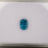 Natural Cambodian Blue Zircon Cushion Cut 8.3x6x6.3mm 3.64ct Loose Gemstone