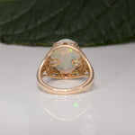 14K yellow gold ethiopian opal ring