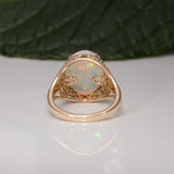 14K yellow gold ethiopian opal ring