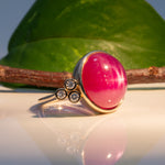 14K yellow gold star ruby ring