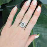 Statement Ring Semi-Mount with Earth-Mined Diamonds in 14K Gold, for Oval Center Stone, Customizable Elegant Jewelry for Women