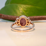 14K rose gold star ruby ring
