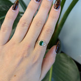 14K Yellow Gold Zambian Emerald Ring