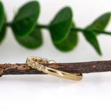 Vani 14K Yellow Gold Natural Diamond Band | Milgrain Details