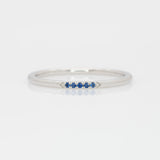 Classic Blue Sapphire Band Ring Crafted in Solid 14K Gold | Elegant Fine Jewelry Wedding & Anniversary Band for Women