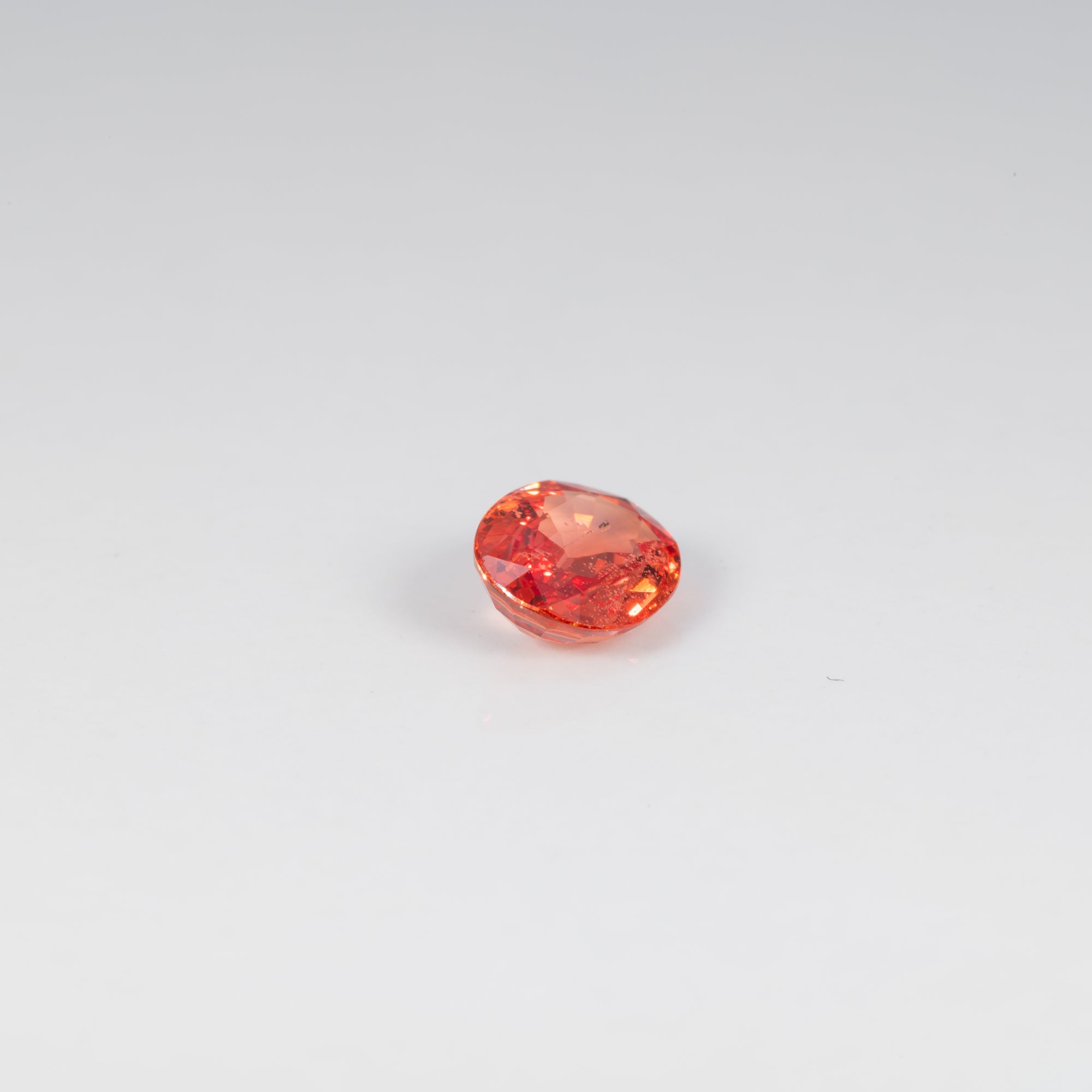 1.03 carat natural Ceylon padparadscha sapphire oval 7.3x5.6mm loose gemstone – view 2