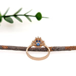 Nazriya 14K Yellow Gold 1.36cts Ceylon Sapphire Diamond Ring | Oval 8x6mm