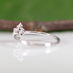 14K white gold black diamond ring with diamond accents