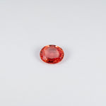 1.26 carat natural padparadscha sapphire, oval 7.6x6.3mm pink-orange loose gemstone
