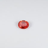 1.26 carat natural padparadscha sapphire, oval 7.6x6.3mm pink-orange loose gemstone