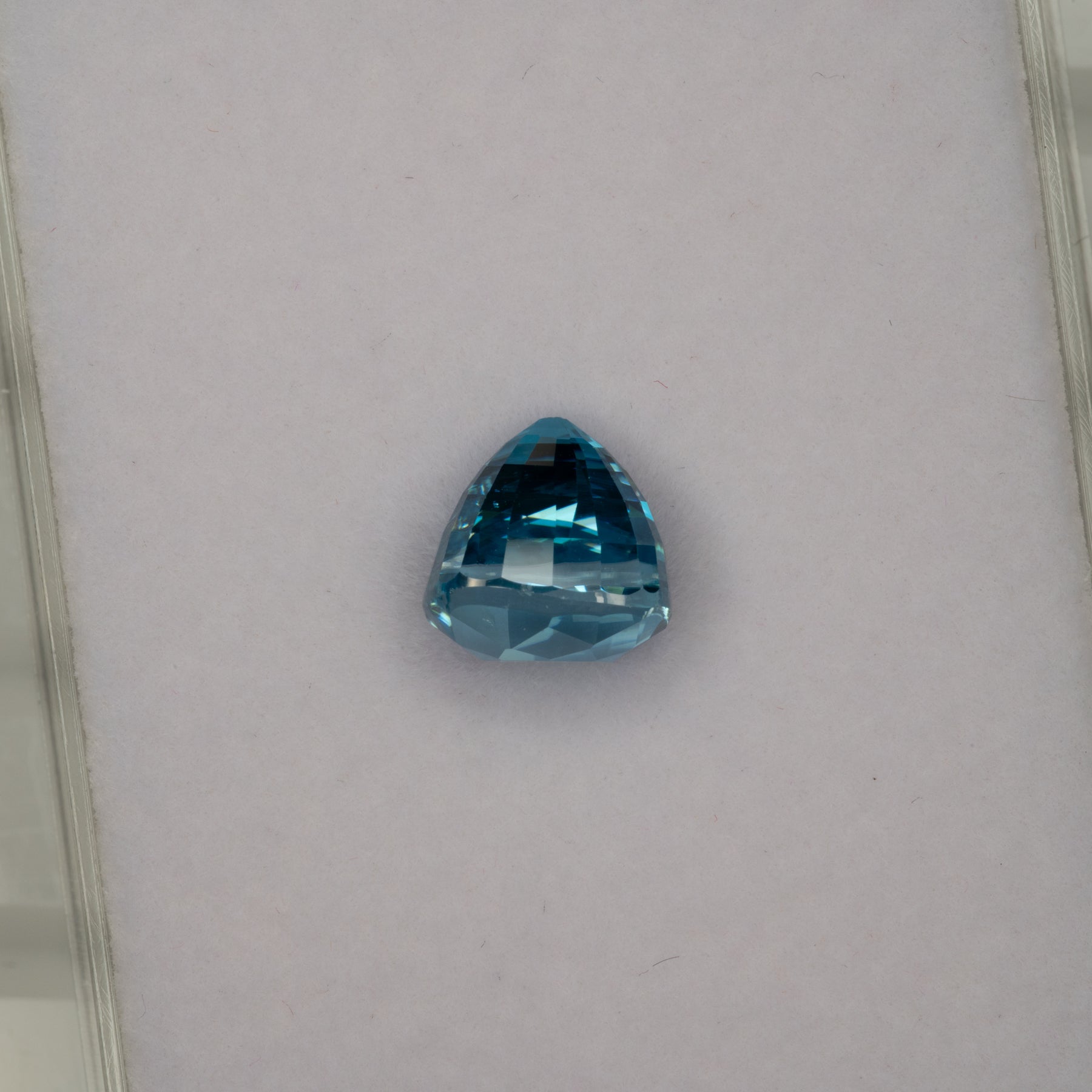 natural cambodian blue zircon cushion loose gemstone