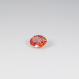 1.25 carat natural Ceylon padparadscha sapphire oval 7.4x6mm loose gemstone – view 3