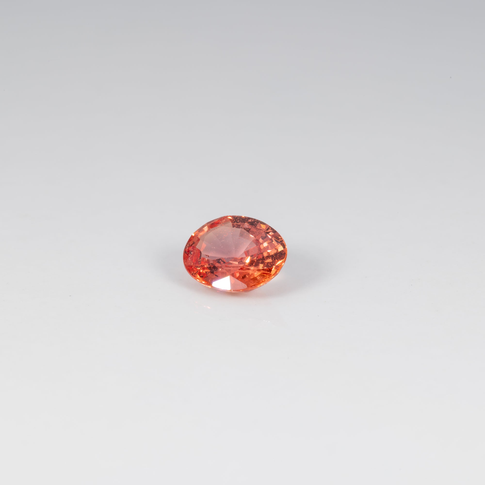 1.25 carat natural Ceylon padparadscha sapphire oval 7.4x6mm loose gemstone – view 3