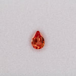 0.9 carat natural padparadscha sapphire, pear 7.5x5.3mm pink-orange loose gemstone