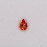 0.9 carat natural padparadscha sapphire, pear 7.5x5.3mm pink-orange loose gemstone